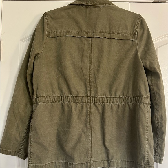 BP Army Utility Jacket Full Zip Long Sleeve Pockets  Cotton Olive Green Size M - Picture 5 of 10